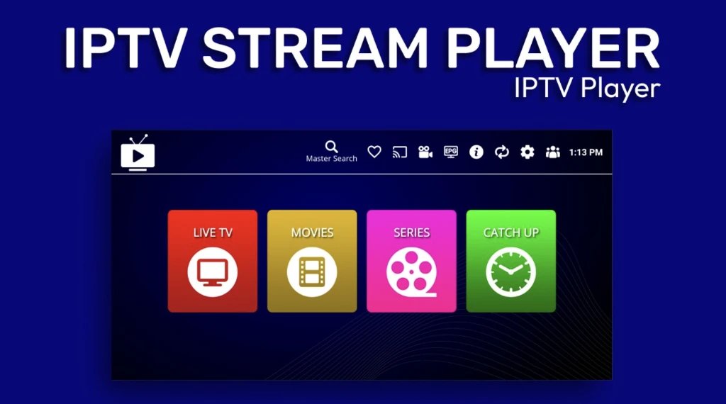 IPTV Stream Player Main Menu