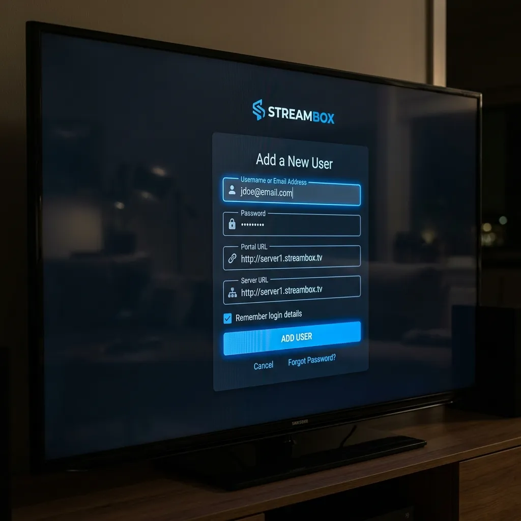 IPTV Smarters Xtream Codes Login Screen